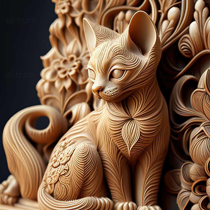 3D модель Тайская кошка (STL)